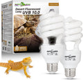 REPTI ZOO UVB Light for Desert Reptile 2 Pack, 10.0 26W UVA UVB Reptile Light Bulb, UVB Spiral Compact Lamp for Bearded Dragons Tortoises Lizards Snakes
