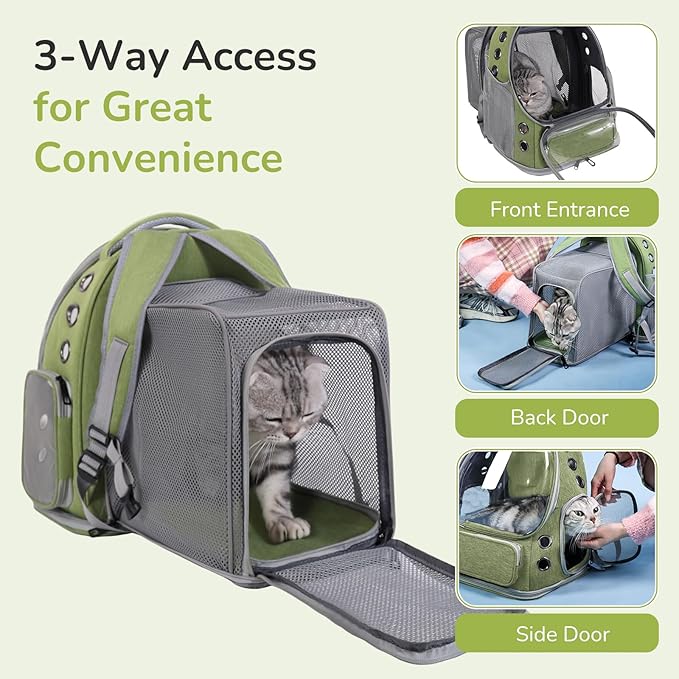 Cat Backpack Carrier for Large Cats, Expandable Cat Bubble Backpack, Dog - Image 5