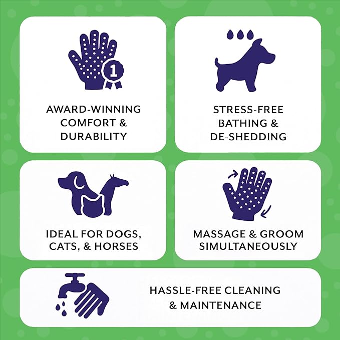 H HANDSON Pet Grooming Gloves - Image 5