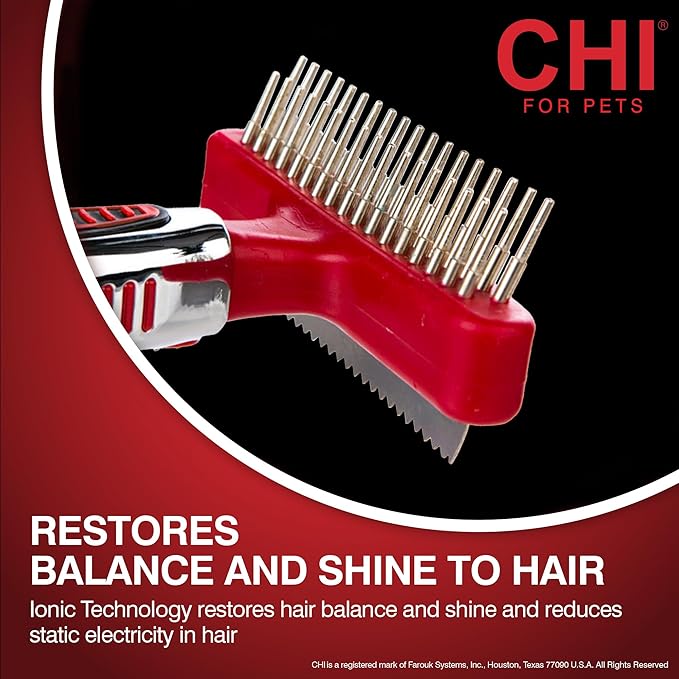 CHI for Dogs Double-Sided Shedding Rake and Blade - Image 4
