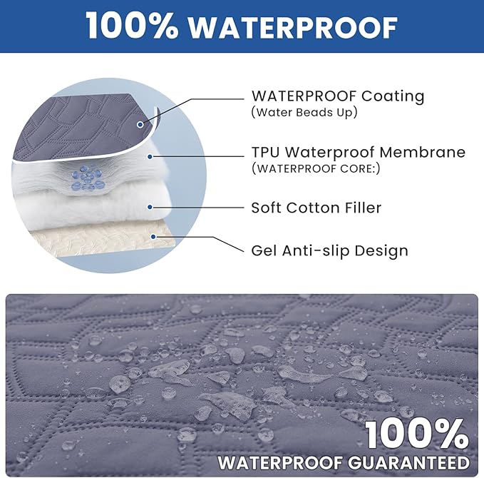 Waterproof Couch Covers for Pets, Waterproof Dog Bed Cover, Anti-Slip Soft Dog - Image 2