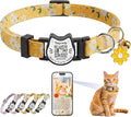 Breakaway Cat Collar with QR Code ID Tag, Adjustable Cotton Kitten Collar with by Taghelp