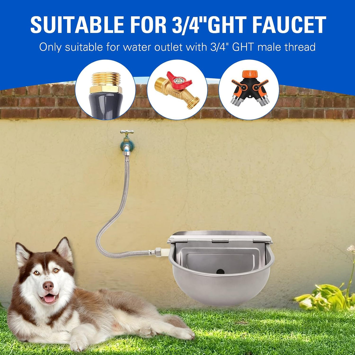 Automatic Waterer 304 Stainless Steel Float Valve for Chicken Dog Livestock