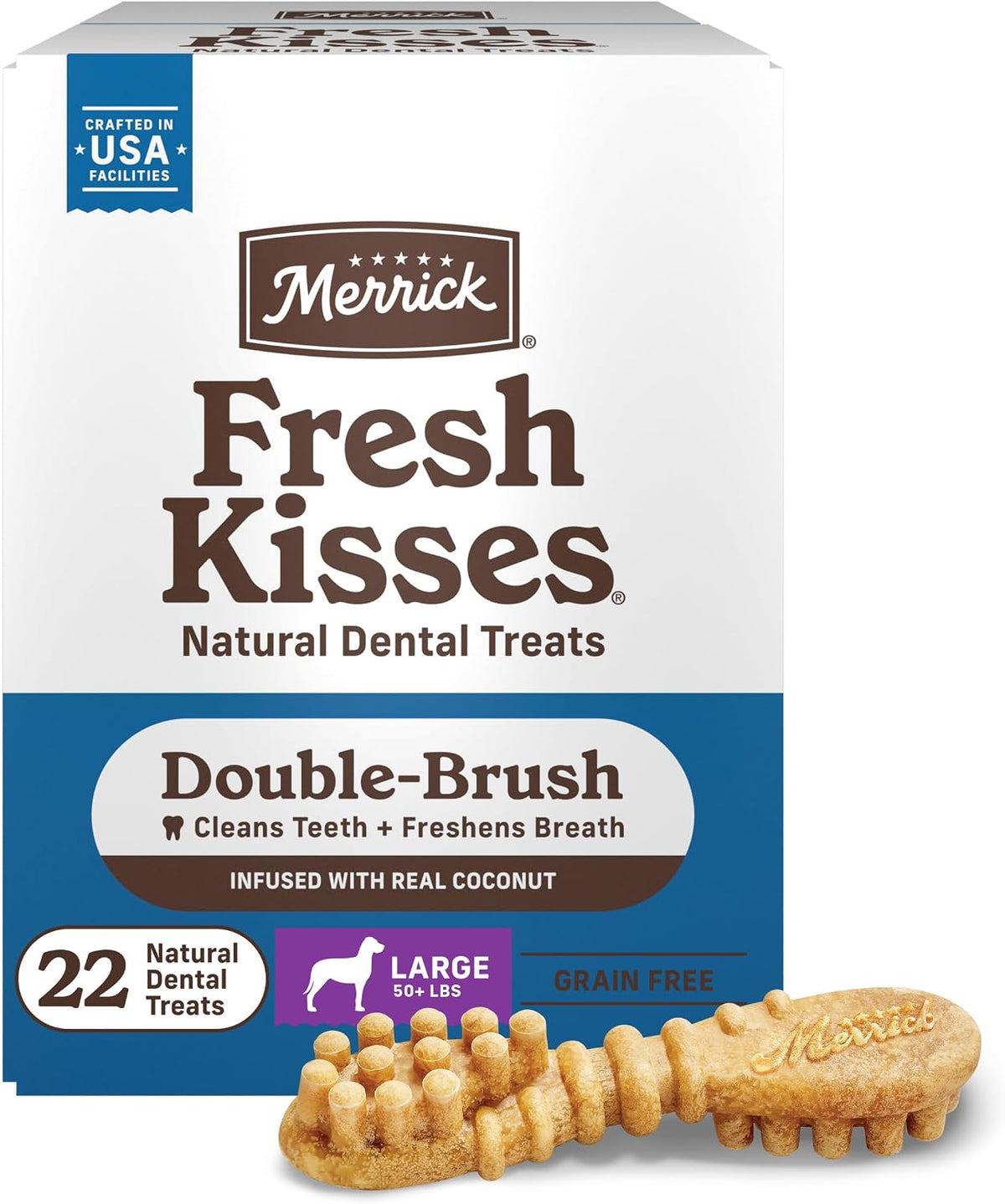 Merrick Fresh Kisses Natural Large Dental Chews for Dogs