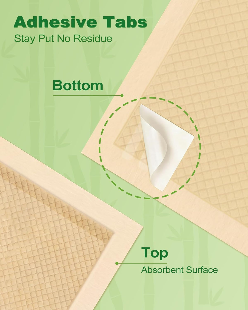 MIZOK Bamboo Dog Pee Pads Highly Absorbent No Leak XXL 36x36in 30Ct