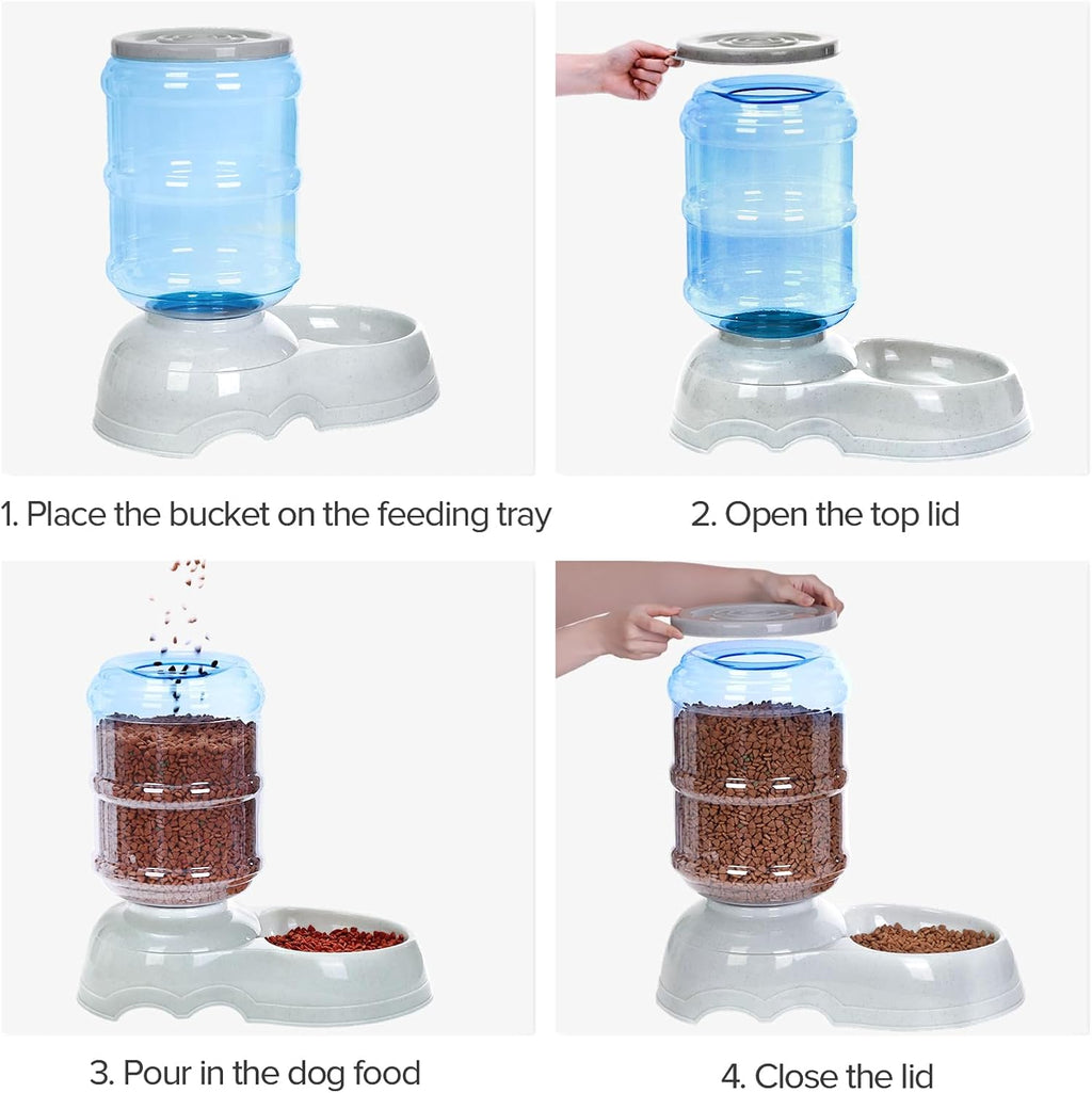 Kenond 11L Gravity Automatic Dog Feeder, Dog Food Dispenser for Large Breed