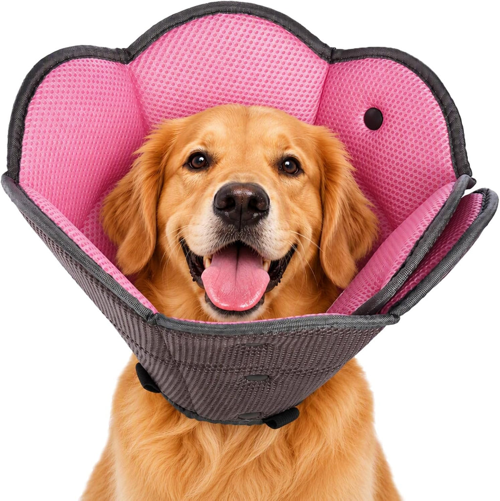 Soft Dog Cone Collar After Surgery, Foldable Adjustable E-Collar for Dogs