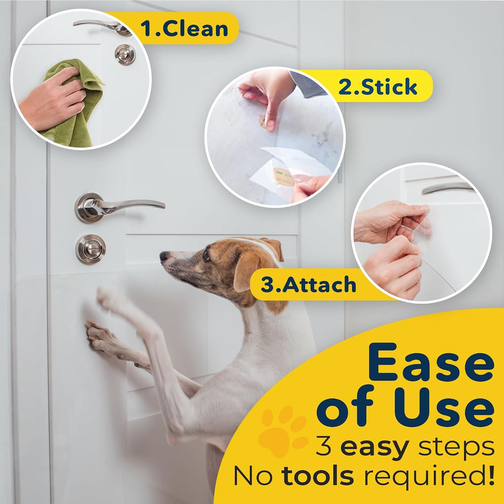 PROTECTO Door Protector from Dog Scratching, 30x20 - Door Scratch Guard
