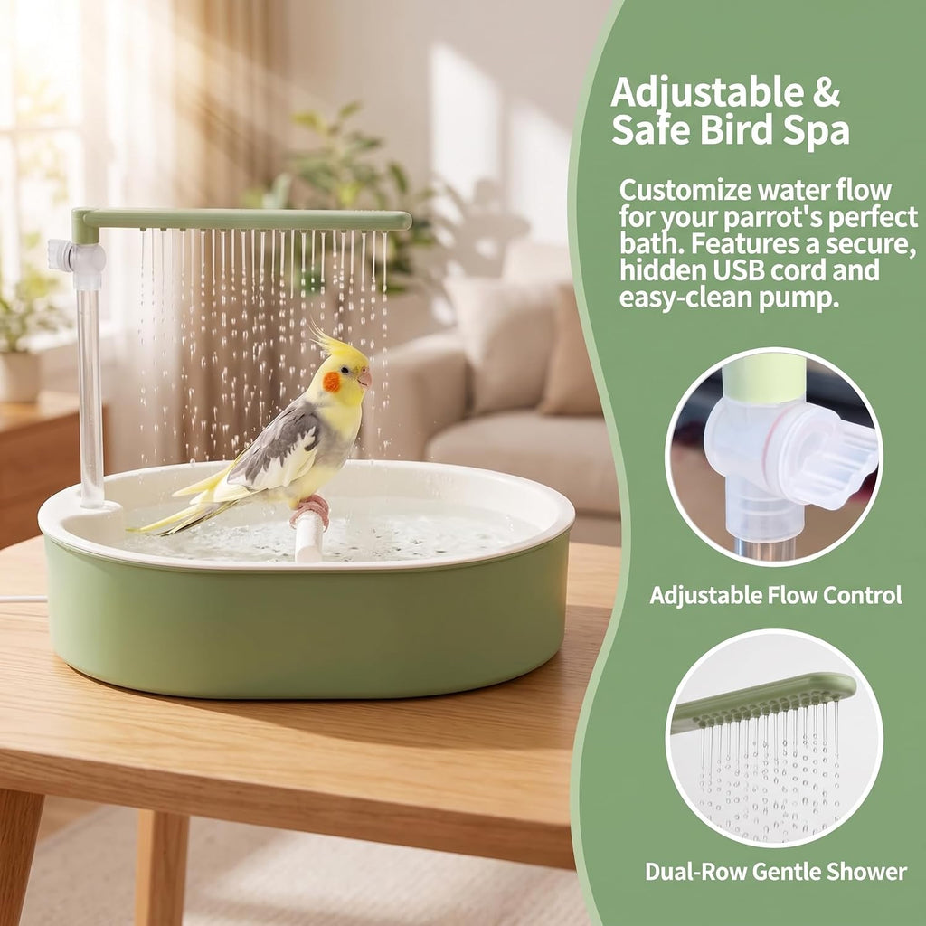 Automatic Parrot Bath Shower with Circulating Water Pump