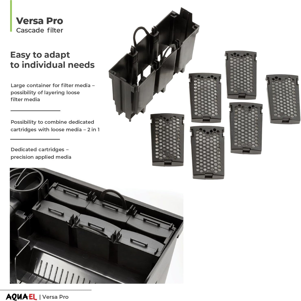 Aquael Versa Pro 80 Power Filter - Hang On Back Filter for Aquariums