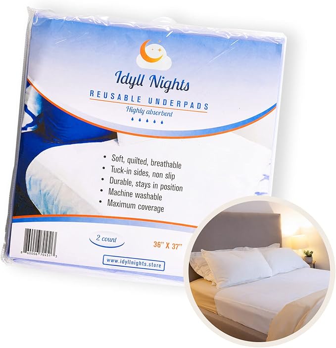 Washable Incontinence Bed Pads 36" x 37" – Soft, Absorbent & Waterproof - Image 2