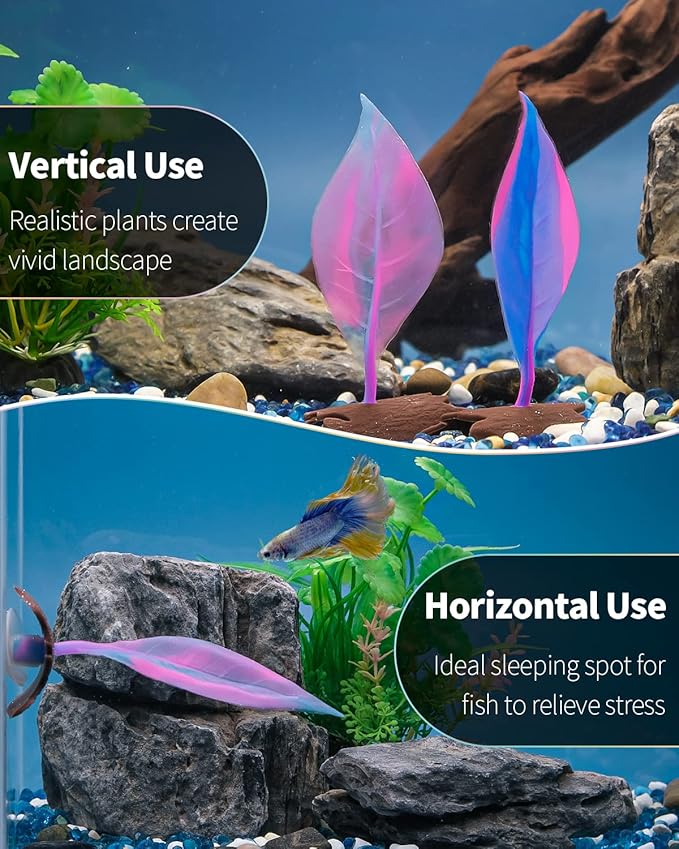 Uniclife Betta Leaf Hammock Soft Aquarium Rest Bed Fish Breeding Playing Pad - Image 5