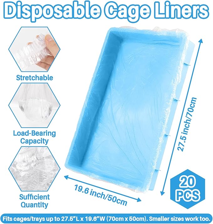 Clear Plastic Disposable Cage Liner - Image 2