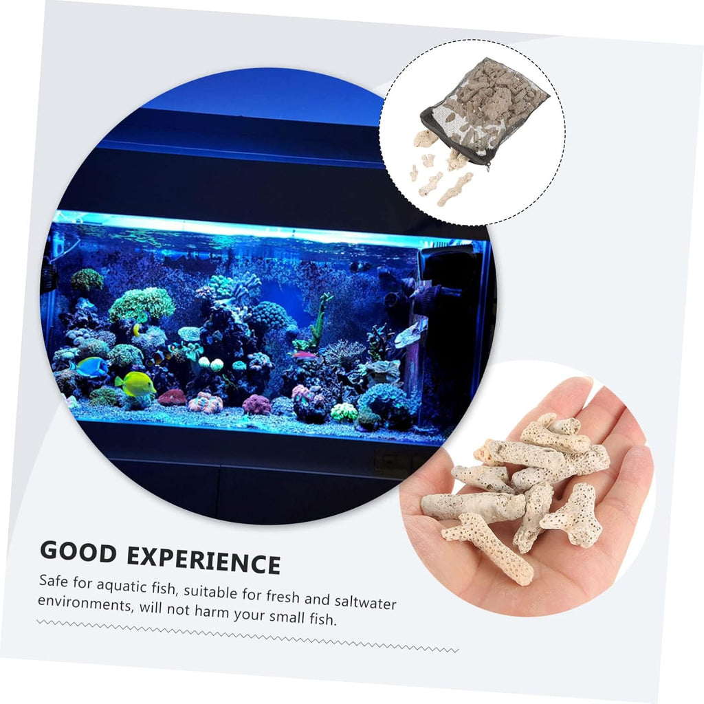 Ipetboom Crushed Coral for Freshwater Aquarium with Reusable Mesh Bag