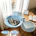 EXPAWLORER Cat Desk Bed - 360° Rotating & Adjustable & Washable Cat Hammock, Soft Dual-Sided Reversible Mat Cattery for Office Desks & Game Tables, 15"x15" Spacious Retreat for Cats,Holds Up to 40lbs