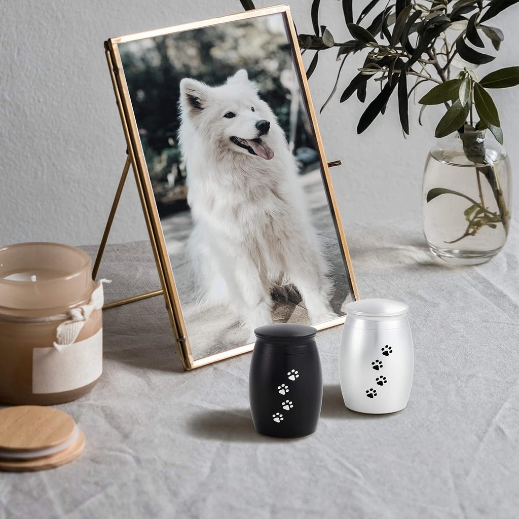 2.67 Inches Small Memorial Urns for Dog or Cat Ashes Set of 2