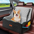 Dog Car Seat for Medium Dogs Up to 60 lb, Thick Cushion, Black+Grey
