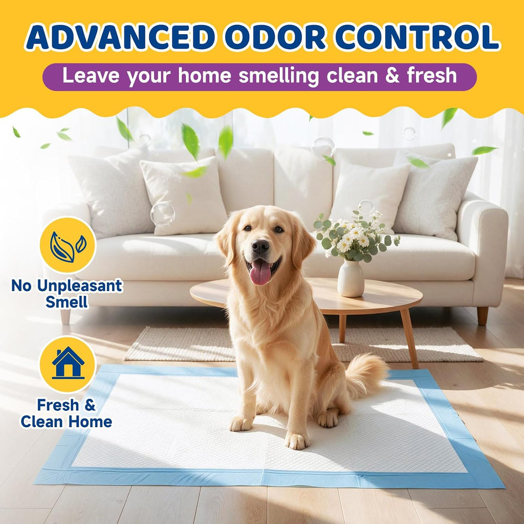 40-Pack Extra Large Super Absorbent Disposable Puppy Pads for Dogs,28x34in|Dog Training Pee Pads, Leakproof Protection,Quick-Dry,Tear-Resistant, Odor Control,Suitable for All Dogs and All Ages
