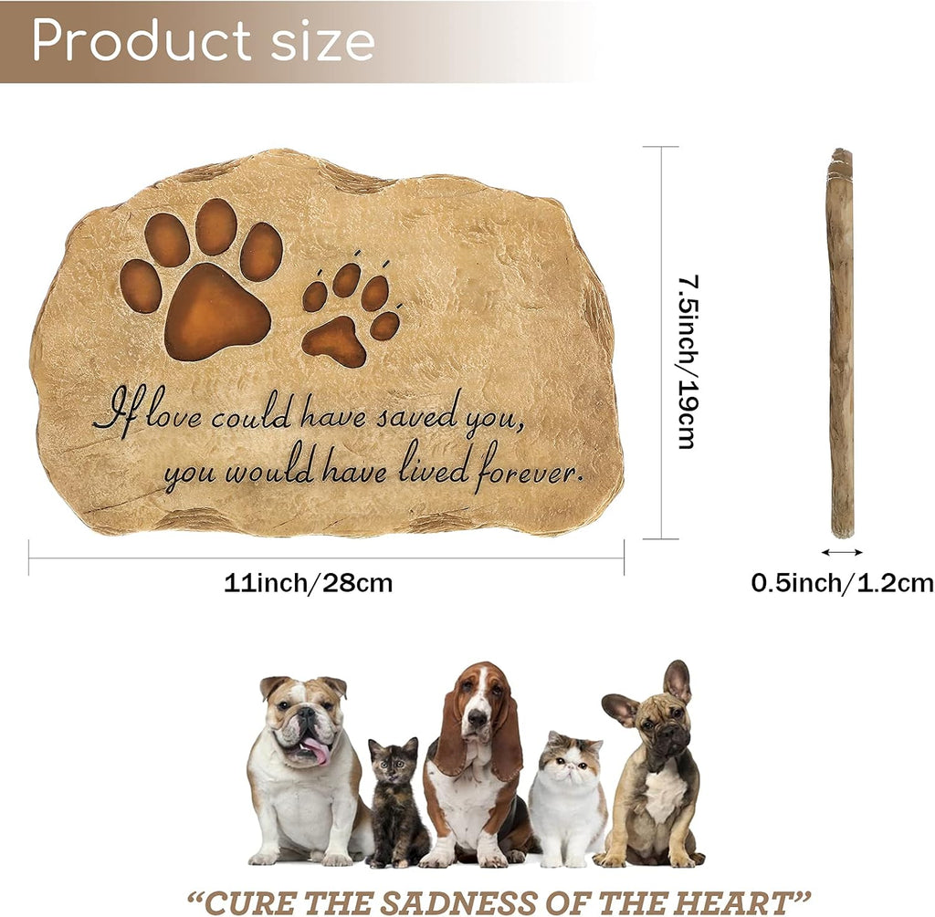 Jetec Dog Memorial Gifts for Loss of Dog, Pet Memorial Stones Grave Marker