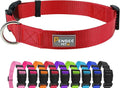 Red Dog Collar Basic Adjustable Dog Collars by Penseepet
