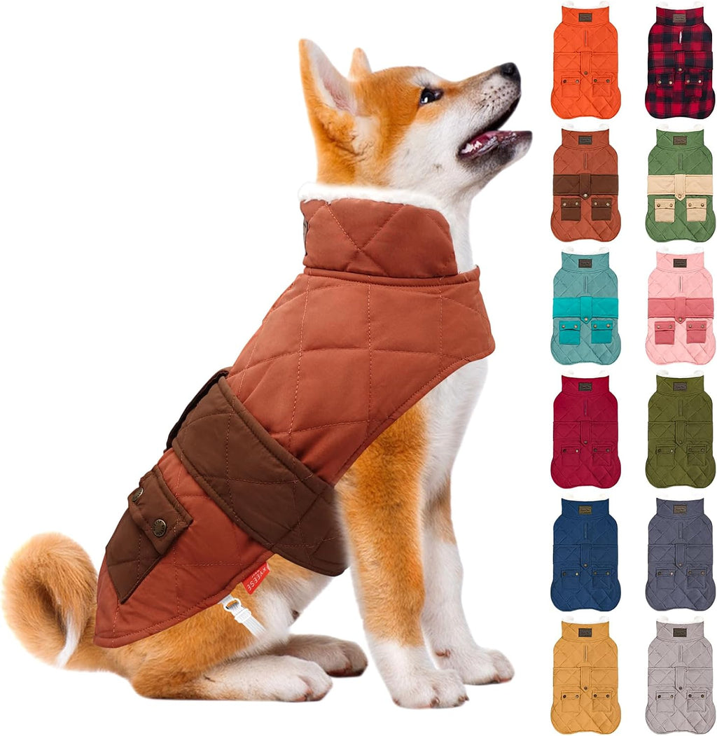 KYEESE Waterproof & Windproof Dog Coat for Small Dogs Puffer Jacket