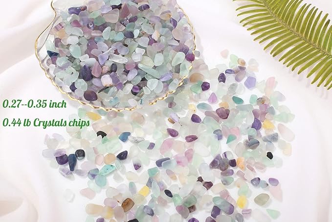 1lb Fluorite Aquarium Gravel Rocks Natural Tumbled Healing Crystal Chips Bulk - Image 6
