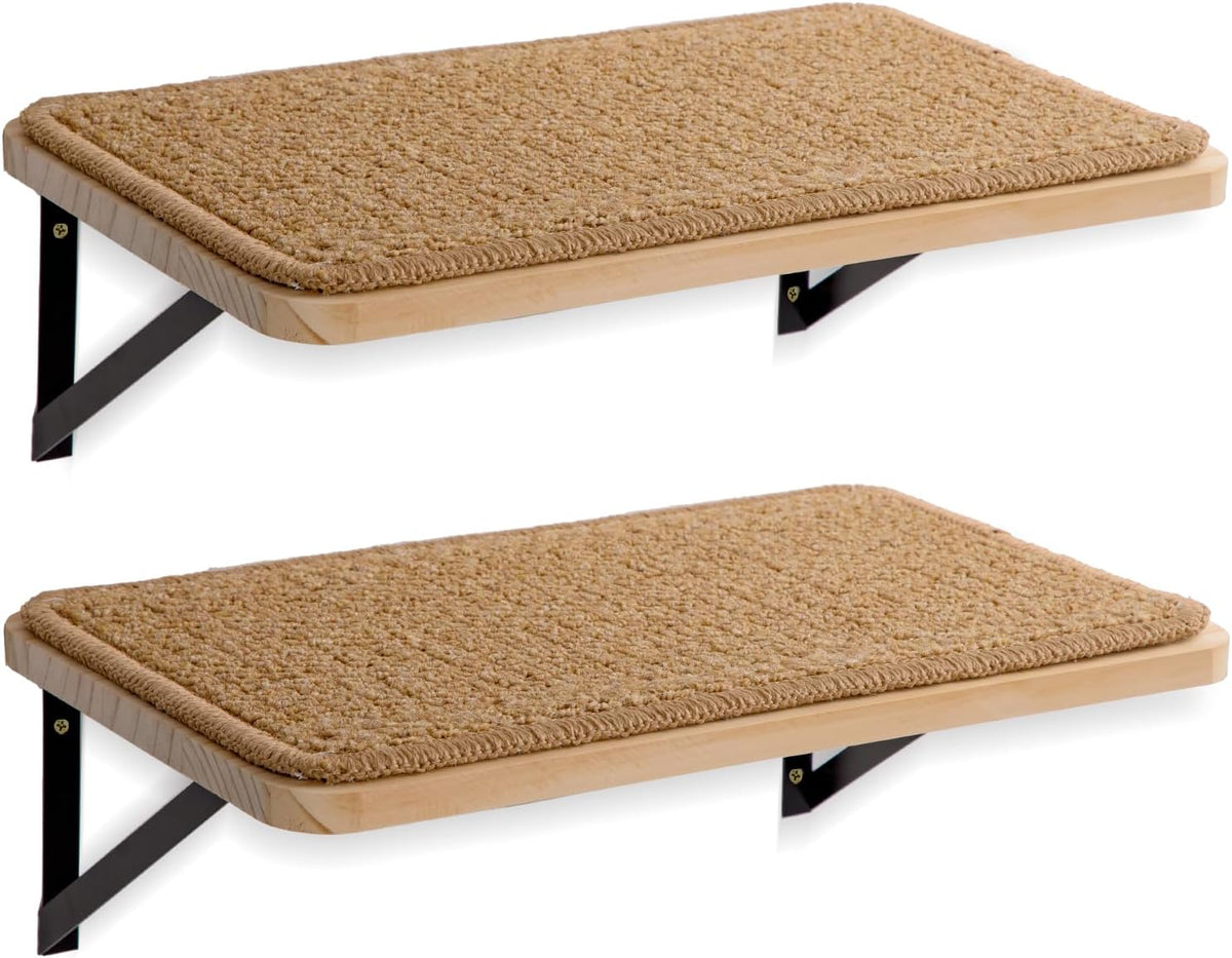 2 Pack 4 Steps Cat Wall Shelves and Stairs with Sisal Rope.Cat Wall Steps/Ladder Furniture ＆ cat Tree Supplies(Catstairs 2Pack-4Steps)