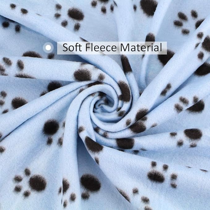 Comsmart Dog Blankets for Small Dogs, 6 Pack Puppy Blanket Cute Paw Print Pet - Image 2
