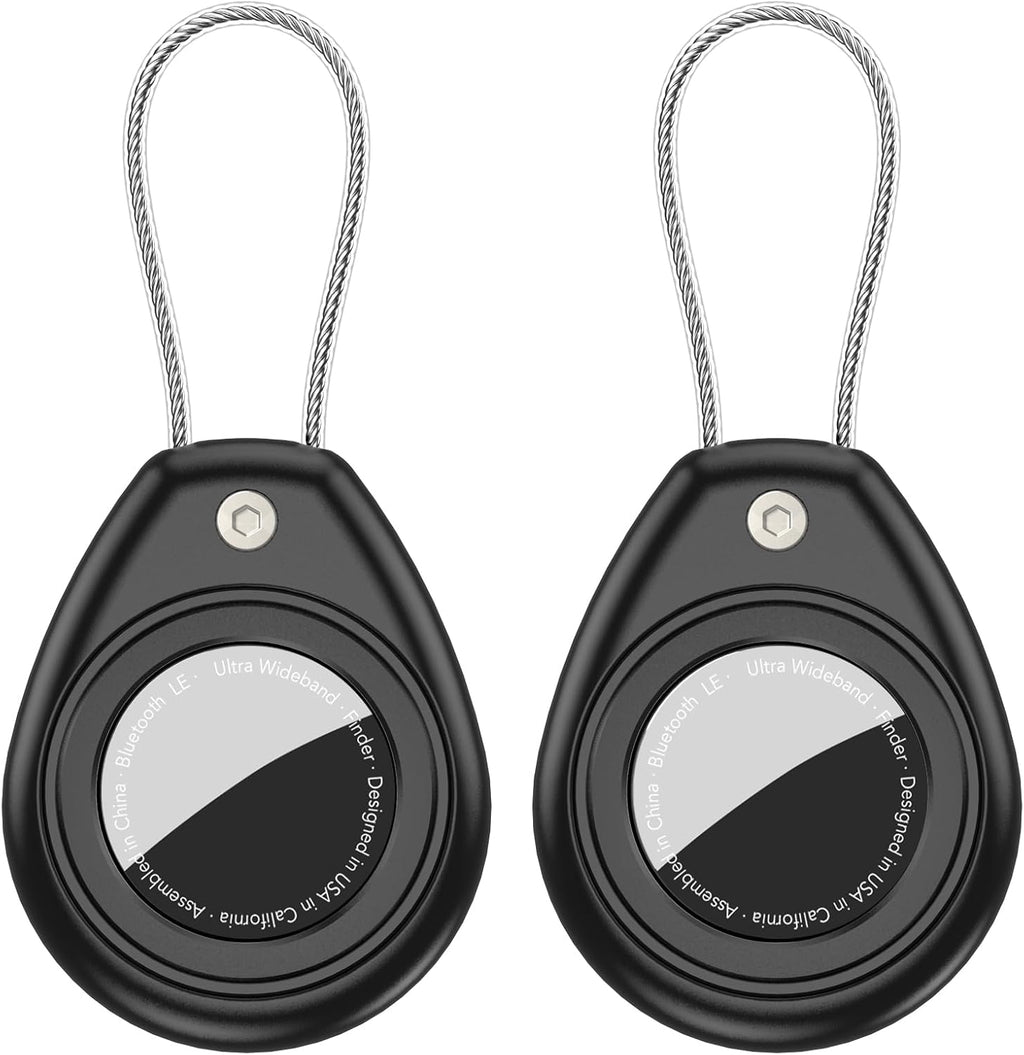 2 Pack for AirTag Keychain Holder, Anti-Scratch Waterproof Case Dog Collar