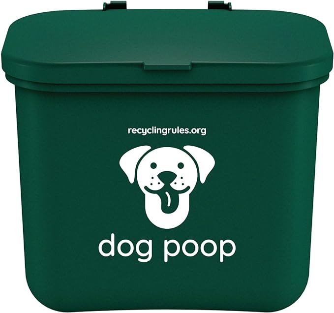 Small Hanging Wastebasket for Dog Poop in Green by RecyclingRules