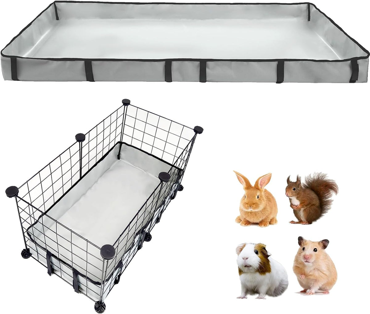 DZWLKJ Guinea Pig Cage Liner Tarp Bottom Waterproof and Washable.Available in 22 Sizes. Base Also for Rabbits, Bunny, Chinchesillas, Hedgehog, Ferrets and Other Small Animals(24x48 inches)