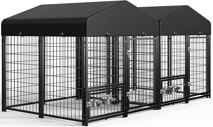 Sino Luban 2PCS Outdoor Dog Kennel Outside Run by SINOLUBAN