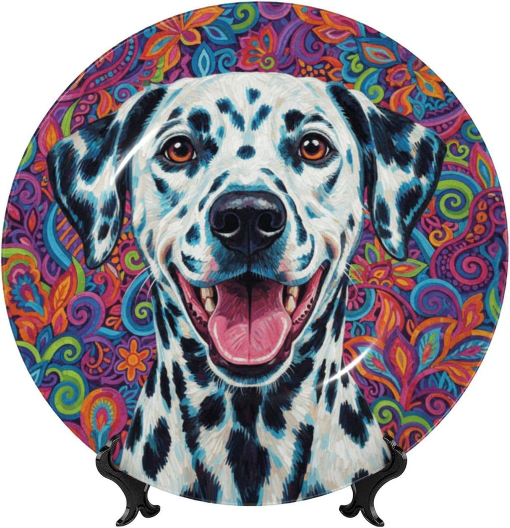 TOMASLINK Dalmatian Memorial Wall Decor Plate, Dog Memorial Gift, Pet Remembrance Wall Art Plate for Dog Mom and Pet Lovers