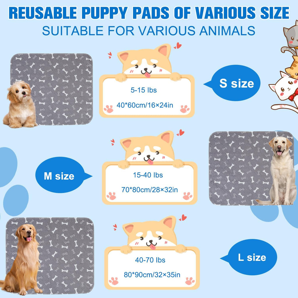 2 Pack Puppy Pee Pads with Pheromones, Washable Puppy Pads for Dogs,Leak-Proof & Anti-Slip,Reusable Absorbent Dog Training Pad for for Playpen,Whelping Box,Potty Training(15.7" × 23.6")