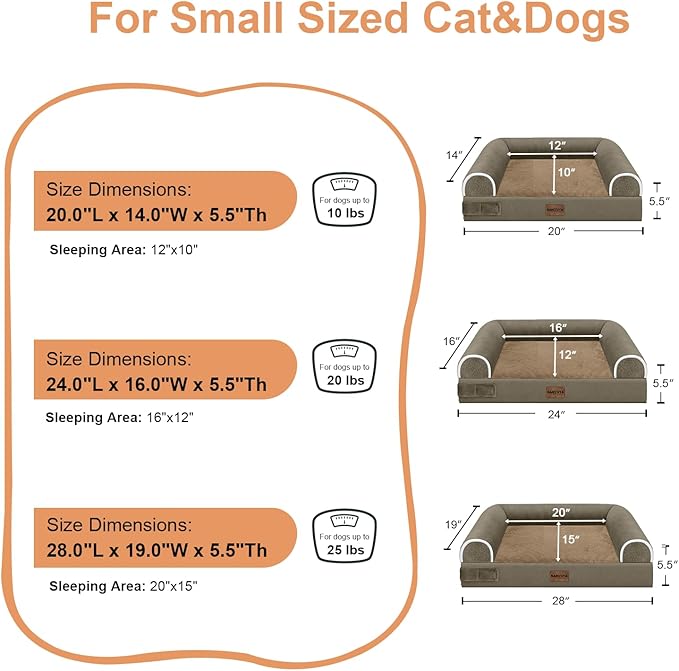 Small Dog Bed Orthopedic Washable: Beds Bolster Small Sized Dogs Bed Egg Crate - Image 6