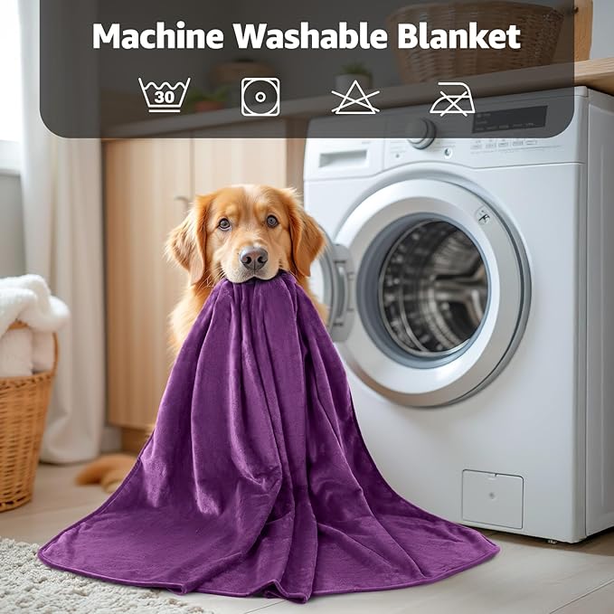 LOOBANI Waterproof Blanket for Bed: Reversible Soft Flannel Twin Bed Blanket - Image 9