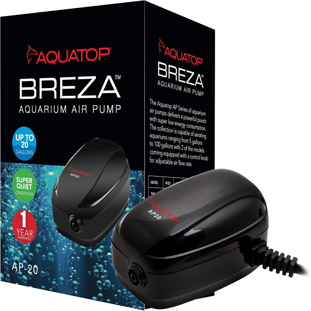 Aquatop Breza Aquarium Air Pump