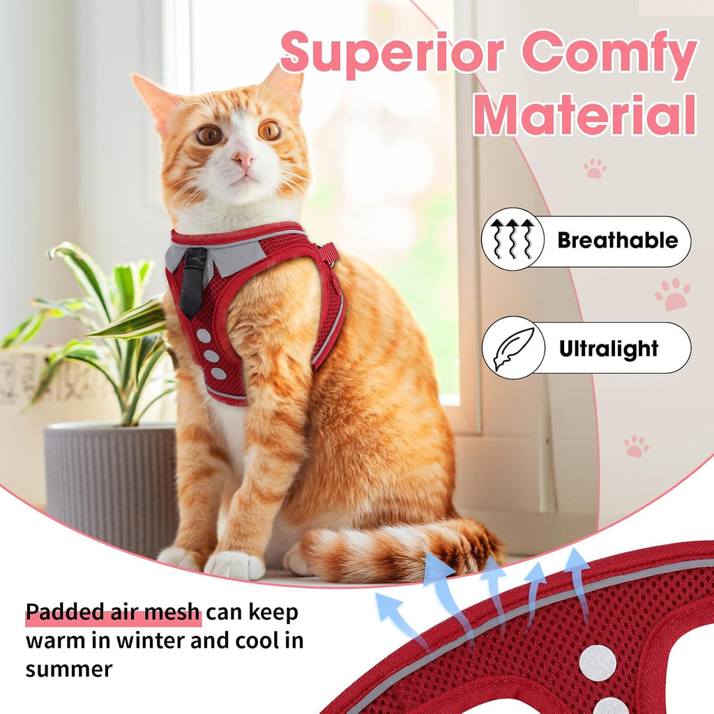 Cat Harness and Leash Set for Walking Escape Proof Vest for Kitten