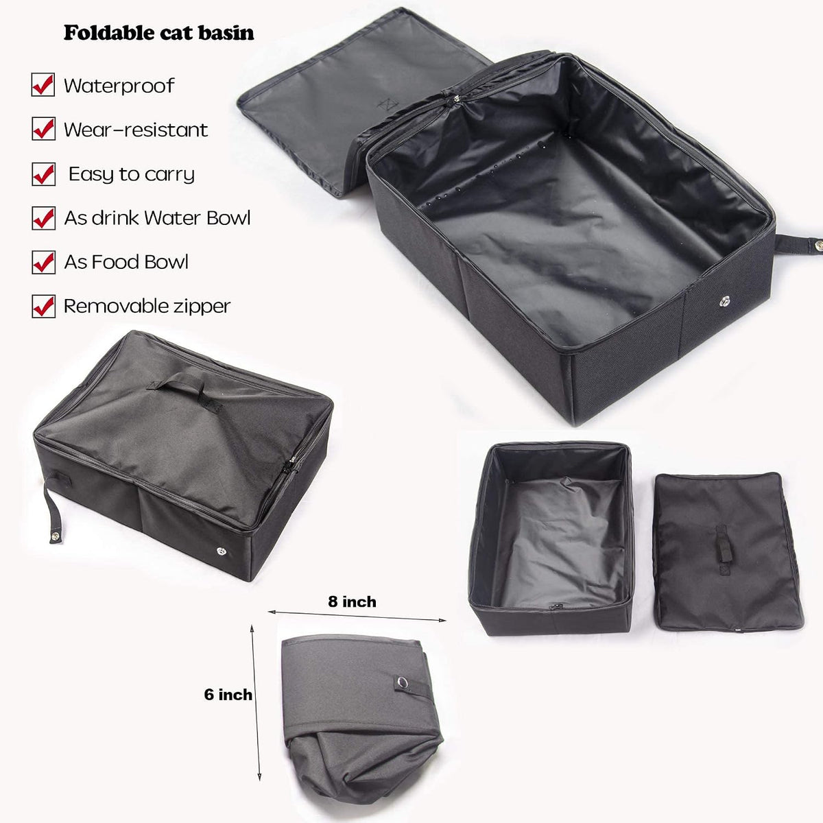 Mispace Portable Double Pet Carriers for Cats Collapsible Cat Condo for Car Travel Pet Kennel Show Cages with Portable Carry Bag Hammocks Mats and Litter Box
