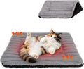 PUPTECK Self-Warming Cat Bed, Reversible Pad Pet Mat, 18”x22” Grey/Black