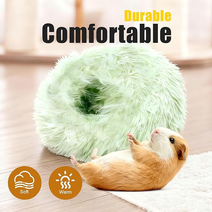 Guinea Pigs Bed Small Animal Bedding Donut-Shaped Burrowing Pet Bed Soft and - Image 3