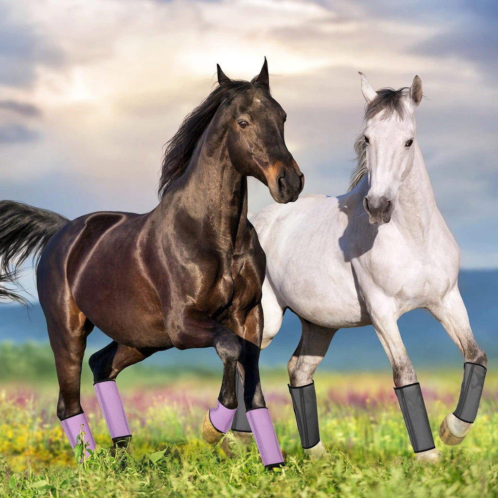 Jexine 8 Pcs Mesh Fly Boots for Horse