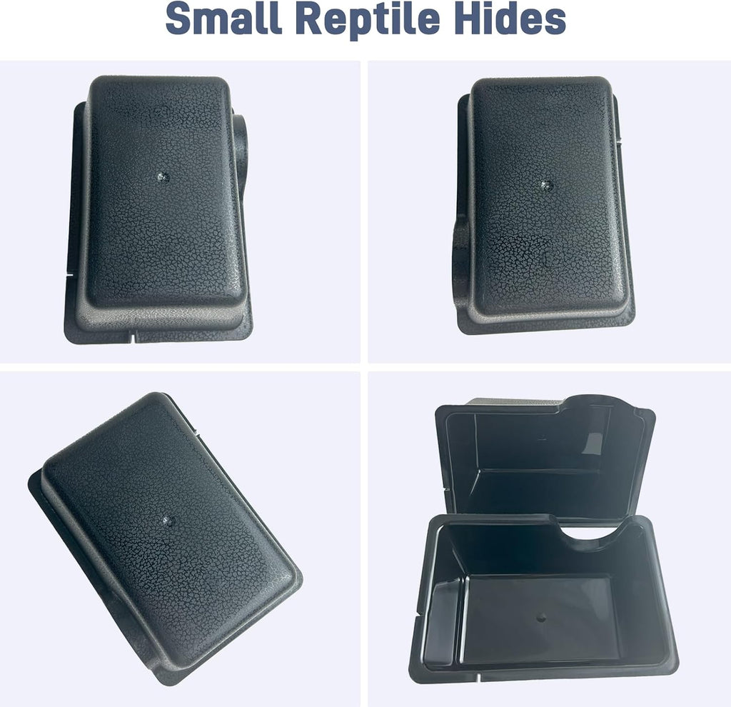 Reptile Hide Cave (2Pcs), Snake Hide for Ball Python & Gecko, Small 6.7"