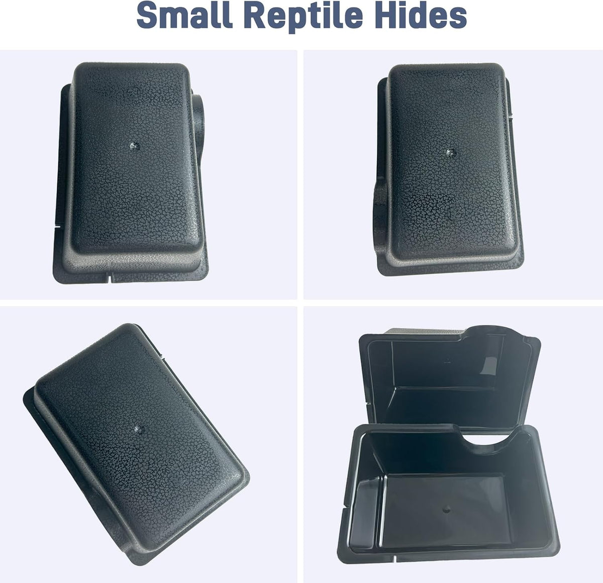Reptile Hide Cave (2Pcs), Snake Hide for Ball Python & Gecko, Small 6.7"