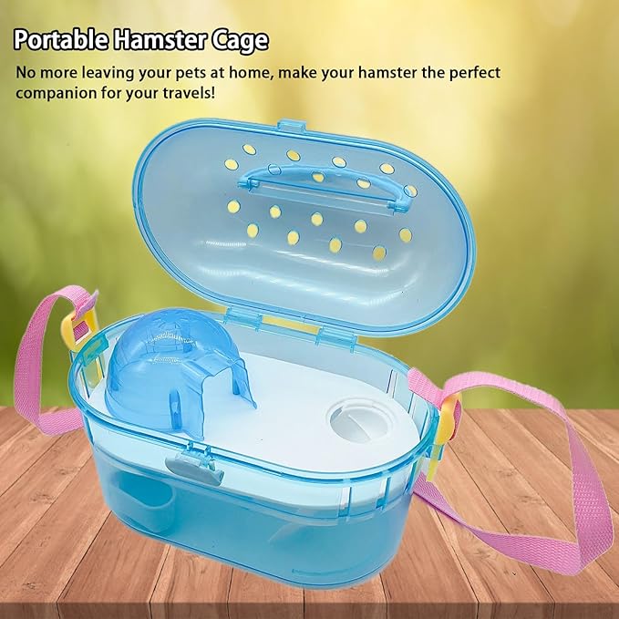 Portable Hamster Cage Syrian Hamster Carry Travel Cage - Image 7