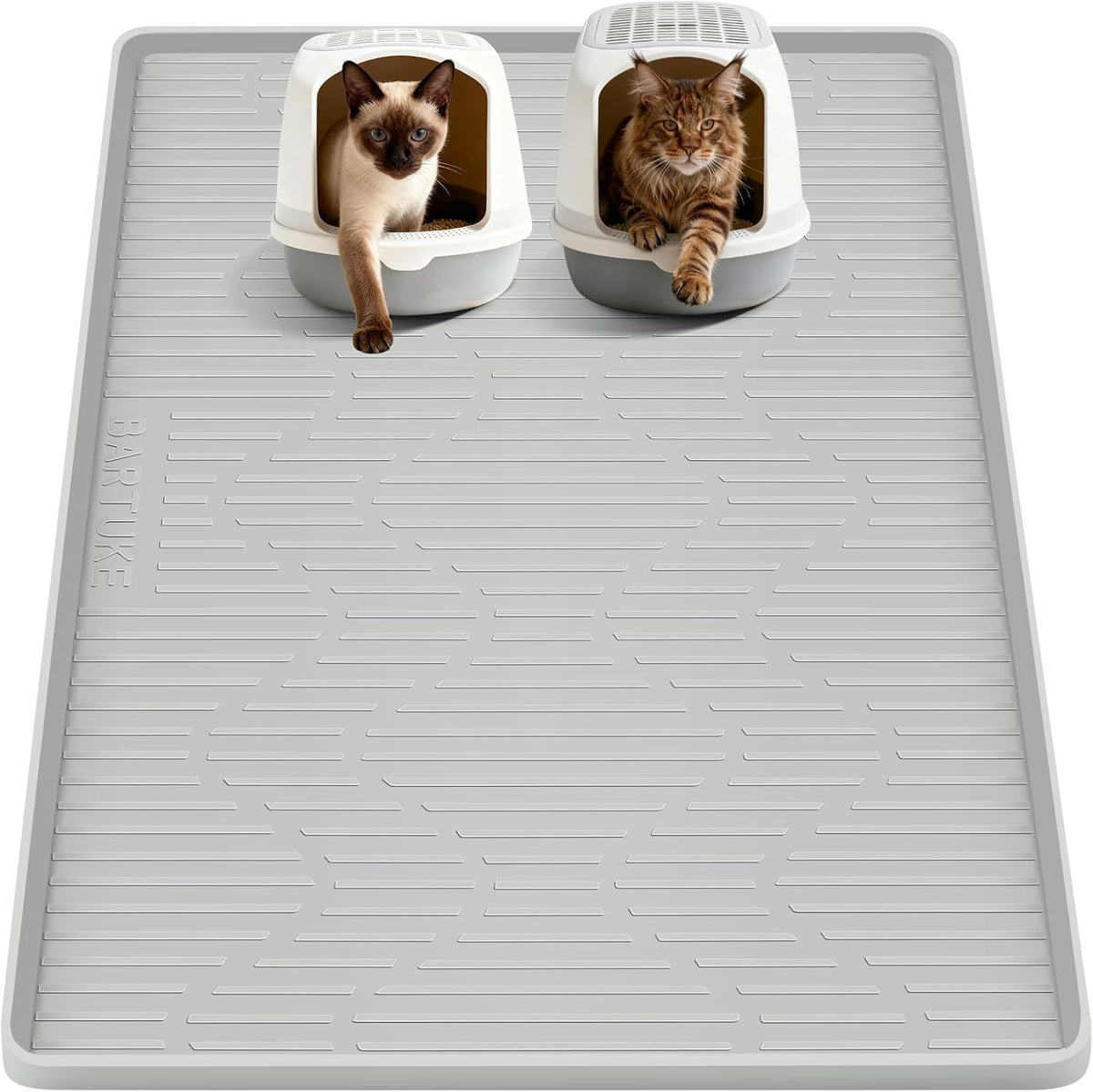 Silicone Cat Litter Box Mat 34"x 20" Extra Large Cat Rubber Mat