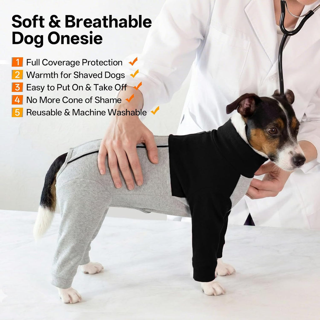 Lelepet Surgical Suit for Dogs, Full Body Dog Surgery Recovery Suit