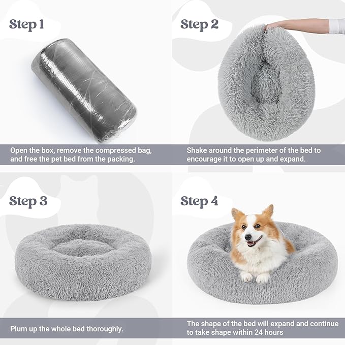 rabbitgoo Calming Dog Bed for Small Medium, 30 inches Pet Bed Machine Washable - Image 9