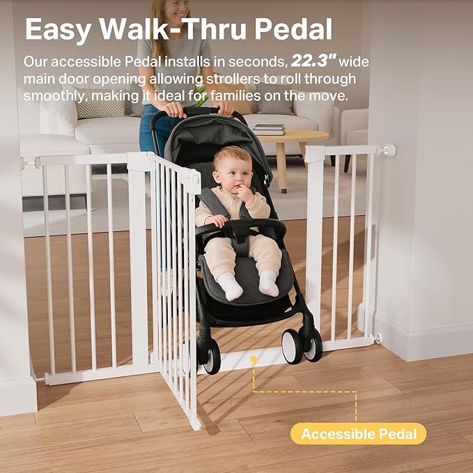 Cumbor 2 Pack 29.7"-51.5" Extra Wide Baby Gate - Image 9