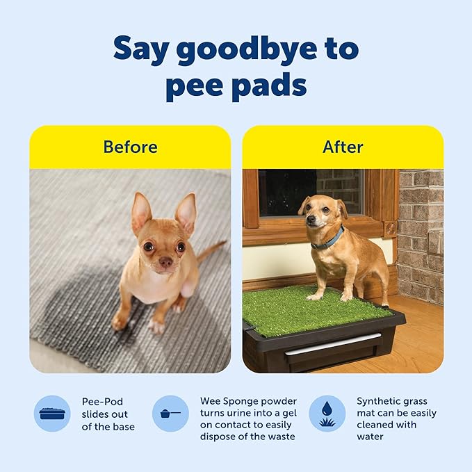 PetSafe Pet Loo Indoor Pet Toilet, Portable Dog Potty Station, Grass Pad Tray - Image 3